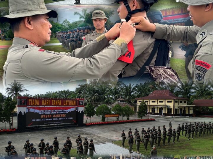 Batalyon B Pelopor Brimob Polda Sumsel Laksanakan Upacara Pembukaan Harkatpuan Urban Warfare