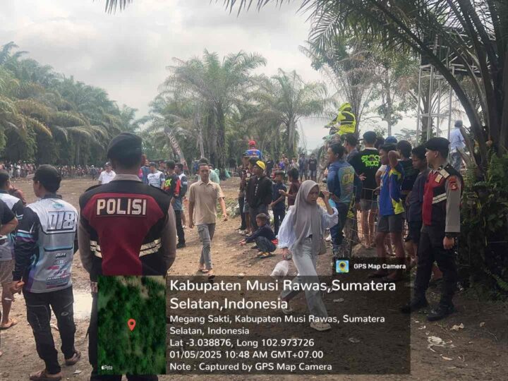 Polres Musi Rawas Kawal Pengamanan Kompetisi Grass Track Open se-Kabupaten Musi Rawas 