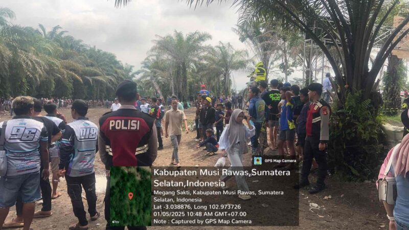 Polres Musi Rawas Kawal Pengamanan Kompetisi Grass Track Open se-Kabupaten Musi Rawas 